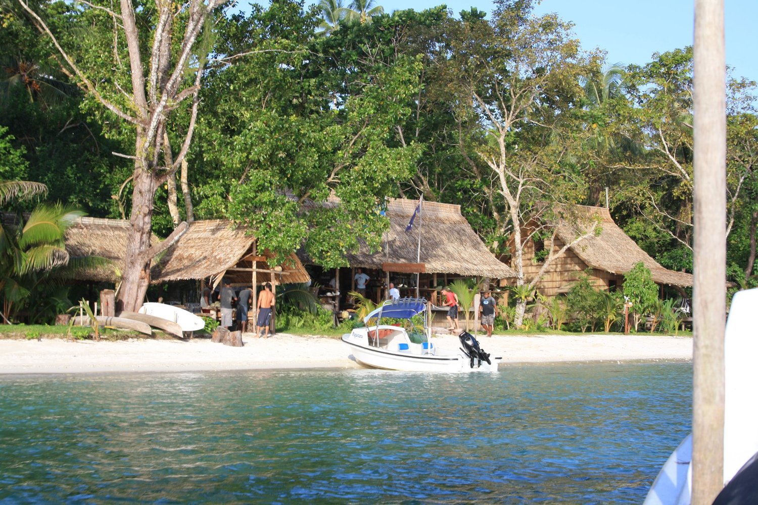 Building Papatura Island Retreat in the early days