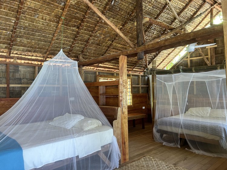 Upper level of the Large Double Story bungalow with two queen beds