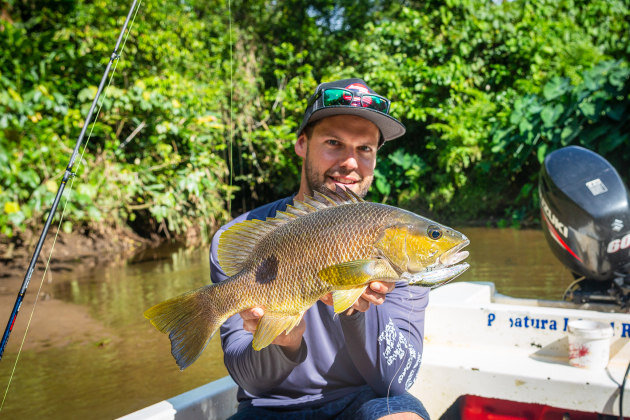 Spot tail bass featured in Fishing World
