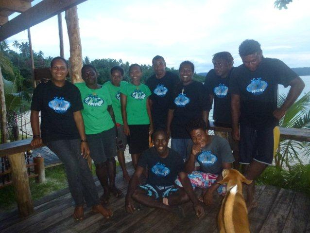 Local crew members at Papatura