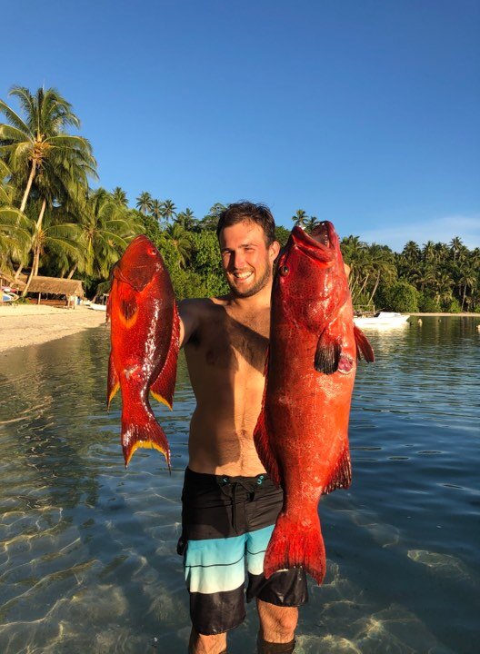 Spearfishing catch